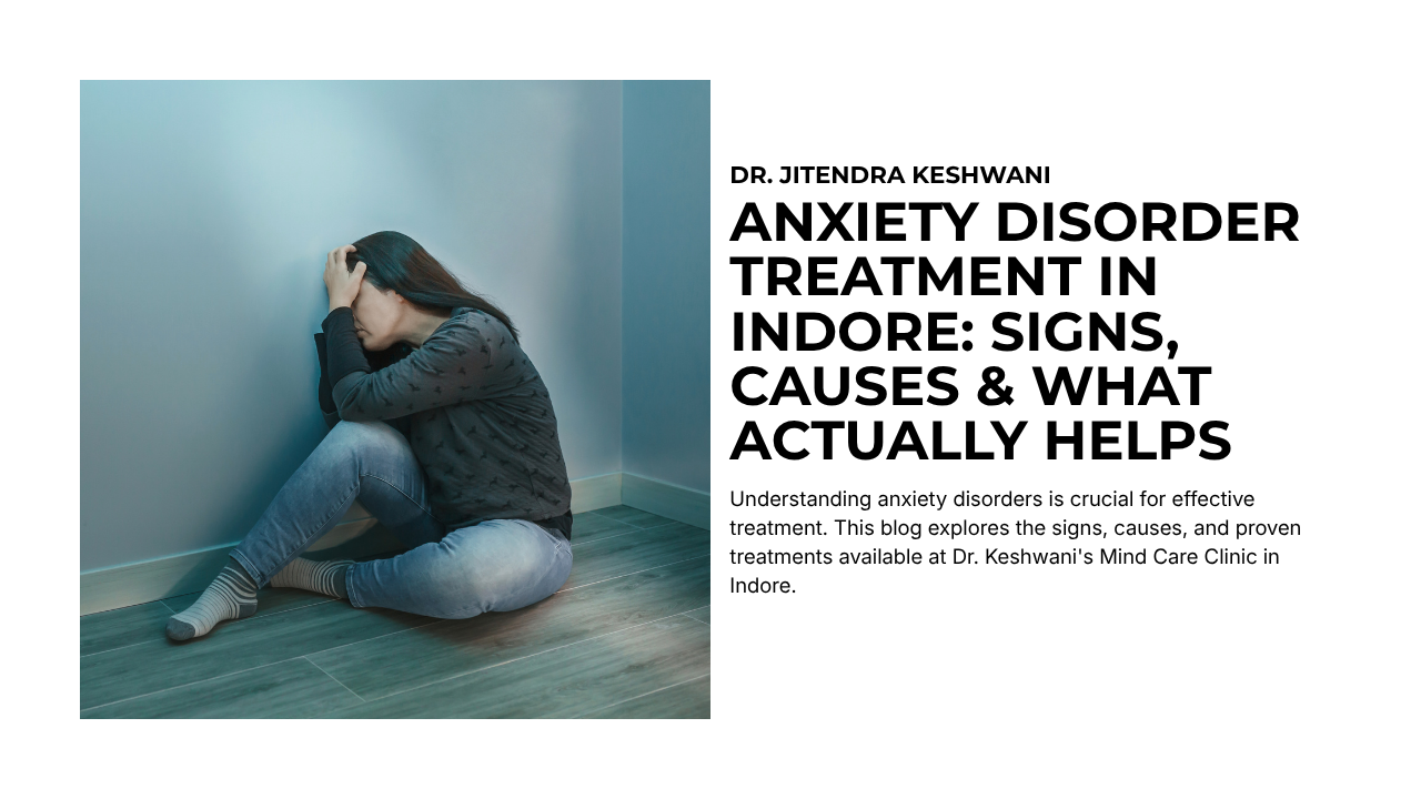 Anxiety Disorder Treatment in Indore: Signs, Causes & What Actually Helps